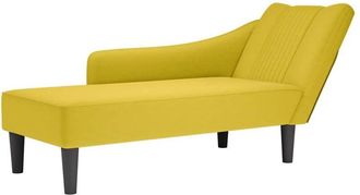 vidaXL Vidaxl - Chaise Longue Con Reposabrazos Derecho Terciopelo Amarillo