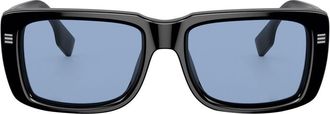 Burberry Sunglasses Jarvis rectangular-frame sunglasses - men - Acetate - 55 - Black