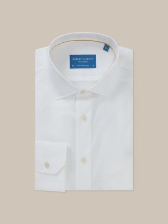 Robert Talbott Reynolds Light Weight Poplin Contemporary Fit Shirt in White at Nordstrom, Size 18.537