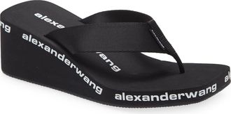 Alexander Wang Wedge Flip Flop in 001 Black at Nordstrom, Size 10Us