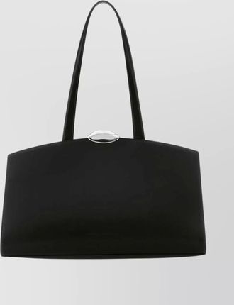 Benedetta Bruzziches structured leather shopping bag with top handle
