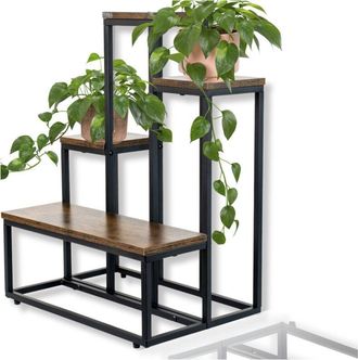 OEM Soporte Para Flores Y Plantas De Pie, Loft De Metal, 6 Macetas, Industrial, 68 Cm