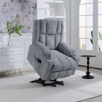 STILVORA 8205, Sill&oacute;n El&eacute;ctrico Ajustable Con Ayuda Para Estar De Pie, Funci&oacute;n De Masaje Y Aplicaci&oacute;n De Calor Para Personas Mayores, Sill&oacute;n Reclinable Con Rep