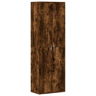 Berkfield Home Highboard Smoked Oak 60x35x180 cm Engineered Wood in Brown | Size: 60 x 35 x 180 cm