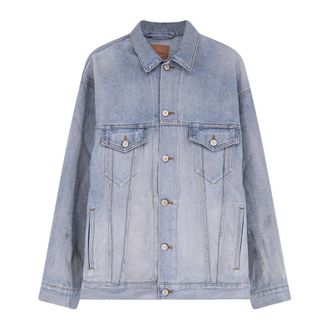 Balenciaga Denim Jackets, female, Blue, Size: XS Denim Jacket Regular Fit