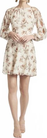 Sachin & Babi Bevvy Floral Chiffon Mini Dress In Eggshell