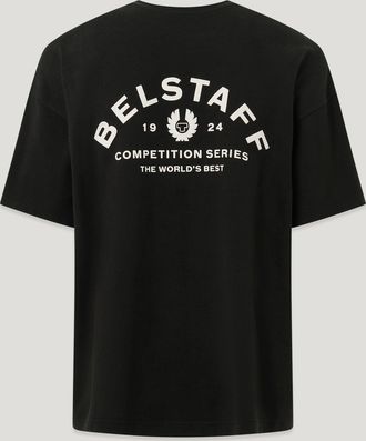 Belstaff Competition T-shirt Mens Cotton Jersey Black Size 2XL