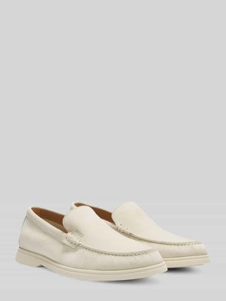 HUGO BOSS Slipper aus echtem Leder in Offwhite, Gr&ouml;&szlig;e 41