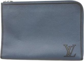 Louis Vuitton Pre-owned Clutches, male, Blue, Size: ONE SIZE Pre-owned Clutch bag