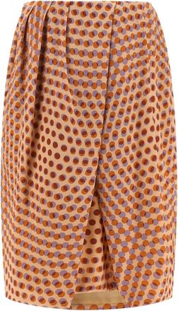 Dries Van Noten Saronga Bis Polka Dot Zijden Rok - Dames - Midirokken - Veelkleurig - S - Rokken