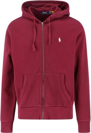 Polo Ralph Lauren Zip Hoodie With Logo - Red