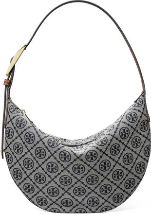 Tory Burch Small T Monogram Jacquard Balloon Bag in Tory Navy at Nordstrom