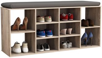 ebuy24 Estante De Zapatos De Madera Vcm Dimensiones Aprox. Al. 50 X An. 104 X P. 30 Cm Caja De Zapatos Con 10 Compartimentos Gabinete De Zapatos - Hinsol S (