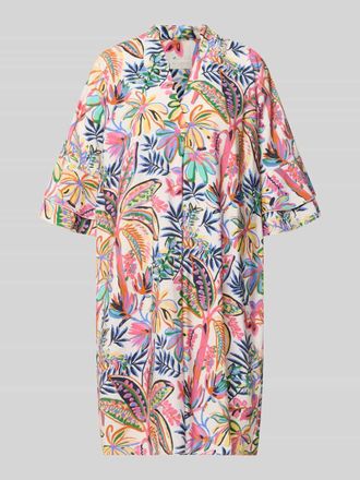 Milano Milano Italy Relaxed Fit Hemdblusenkleid aus Viskose-Mix in Orange, Gr&ouml;&szlig;e 36