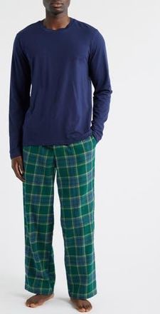 Nordstrom Flannel Pajamas in Blue/Green Lochman Plaid at Nordstrom Rack, Size Large