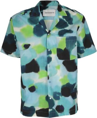 Amaranto Short Sleeve Shirts - Heren - Korte mouwen Overhemden - Veelkleurig - M - Katoen - Overhemden