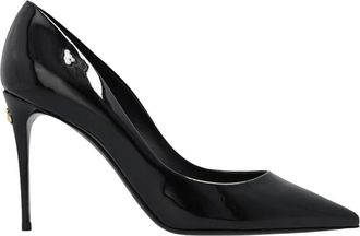 Dolce & Gabbana Cardinale Stiletto Pump - Dames - Schoenen - Zwart - Maat: 36 1/2 EU Leer