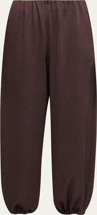 Vince Mid-Rise Pliss&eacute; Satin Bubble Pants