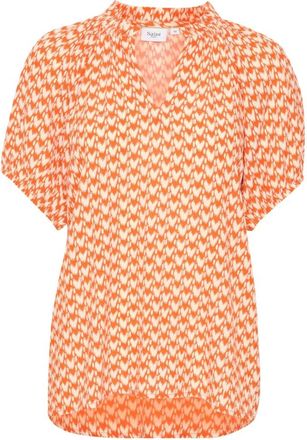 Saint Tropez Blouses & Hemden - Dames - Blouses & Shirts - Oranje - Maat: XS