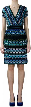 M Missoni V-Neck Cotton Dress In Multicolor