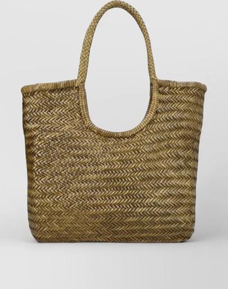 Dragon Diffusion woven rectangular tote bag dual handles