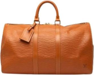 Louis Vuitton Pre-owned Keepall 45 - Dames - Vintage Weekendtas - Bruin - ONE Size - Leer - Vintage