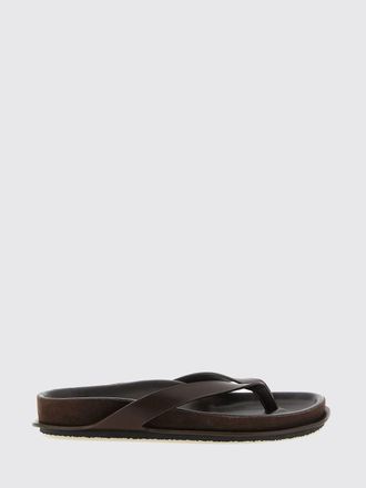 Jacquemus The Tatanes Calfskin Thong Sandals with Low Heel
