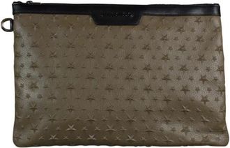 Jimmy Choo London Pre-owned Derek clutch - Heren - Vintage Clutch - Groen - ONE Size - Leer - Vintage