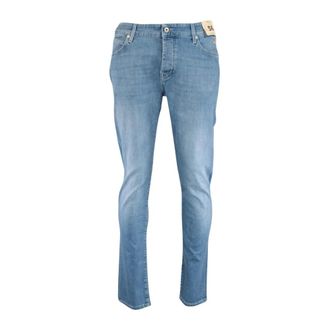 Roy Rogers Slim-fit Jeans, male, Blue, Size: W34 New 529 Soft Elas Penelope Jeans