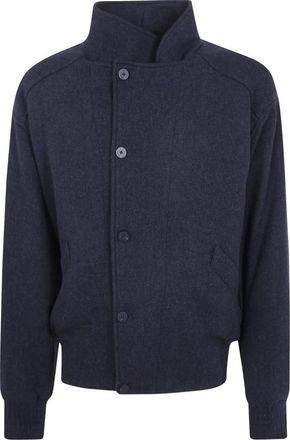 Jacquemus Le Blouson Carrera - Heren - Bomber jackets - Grijs - M - Wol - Jassen