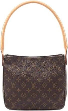Louis Vuitton Pre-owned Looping MM Monogram Schoudertas - Dames - Vintage Schoudertas - Bruin - ONE Size - Leer - Vintage
