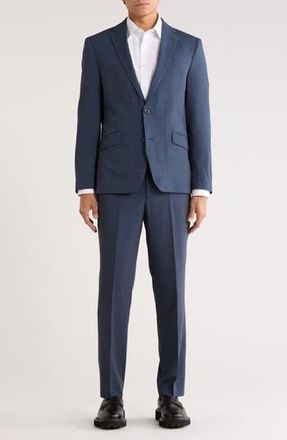 The Savile Row Company Hoxton Blue Tattersall Knit Suit at Nordstrom Rack, Size 44Regular