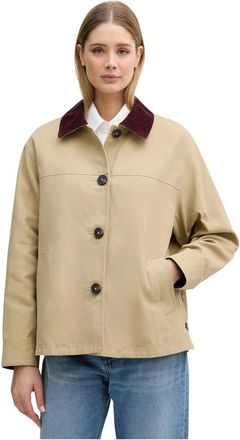 Benetton Transitional Cotton Jacket - Dames - Jassen - Beige - Maat: XL Katoen