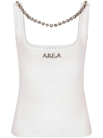 Area logo-plaque tank top - White