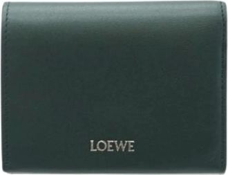 Loewe Pre-owned Wallets, female, Green, Size: ONE SIZE Pre-owned Tri-fold Wallet