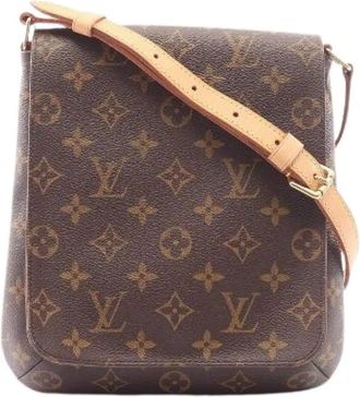 Louis Vuitton Pre-owned Musette Salsa Monogram schoudertas - Dames - Vintage Schoudertas - Bruin - ONE Size - Leer - Vintage