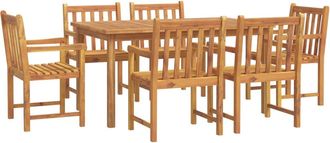 vidaXL Juego De Comedor Para Jard&iacute;n 7 Piezas Madera Maciza Acacia Vidaxl