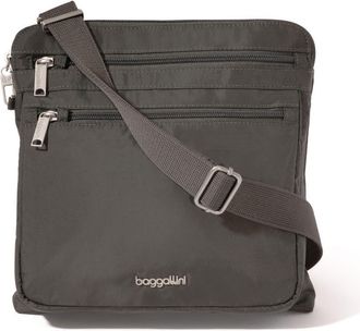 Baggallini Securtex Anti-Theft Large Crossbody Bag in Charcoal at Nordstrom