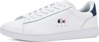 Lacoste Carnaby Set Trainers Mens Lace-up Boots White/Navy/Red : 10.5 D - Medium, Leather/Rubber/Suede