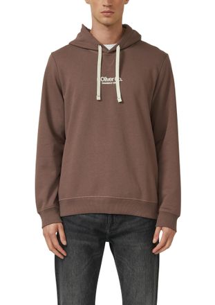 s.Oliver Hoodie S.OLIVER, Herren, Gr. XXL, braun, Sweatware, Obermaterial: 70% Baumwolle, 30% Polyester, unifarben, regular fit normal, ohne Ausschnitt, Rippb&uuml;