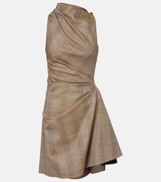 Alexander McQueen Prince of Wales check wool minidress