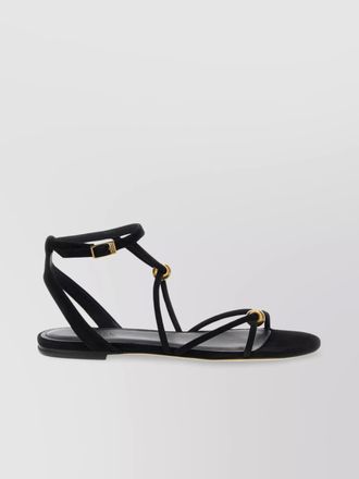 Isabel Marant flat sandals gold-tone hardware strappy design