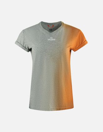 Parajumpers Womens Parajumpers Shaded Tee Orange Grey Shaded T Shirt - Size: 10/8