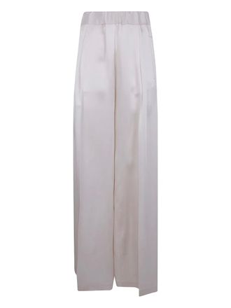 Semicouture Dames pleated-pocket trousers - Neutrals