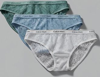 Calvin Klein 3 Pack Bikini Briefs - Icon Lace