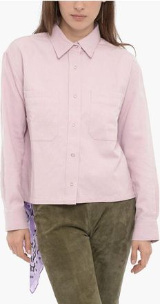 Destin Solid Color Cotton and Linen MARINA Overshirt with Bandana D size Xs