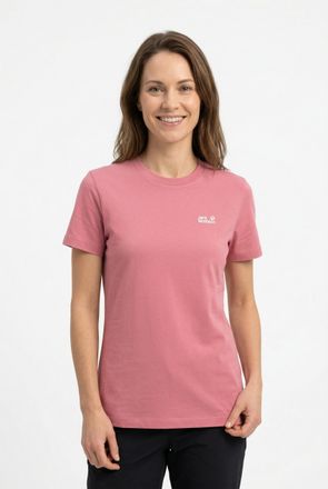 Jack Wolfskin T-Shirt JACK WOLFSKIN ESSENTIAL T W, Damen, Gr. L (42/44), evening rose, Obermaterial: 100% Baumwolle, normal, Rundhals, Shirts T-Shirt