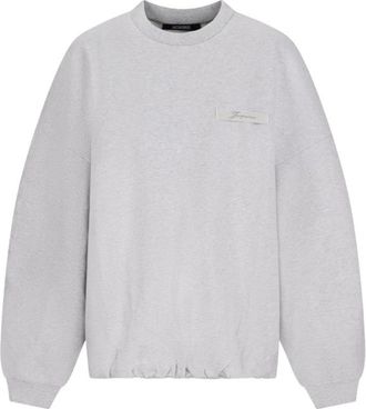 Jacquemus Le Sweatshirt Ruban - Dames - Sweatshirts - Grijs - S - Katoen - Hoodies & sweatvesten
