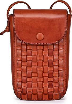 OLD TREND Lantana Genuine Leather Structured Everyday Crossbody in Cognac at Nordstrom