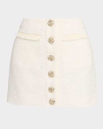 Cinq &agrave; Sept Linda Tweed Mini Skirt